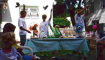 A demonstration of sound, noise, and music.