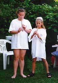 Margot and Celia perform.