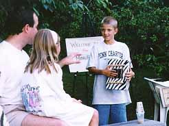 Mike demonstrates his String Thing.